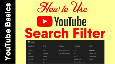 youtube advanced search|how to filter youtube videos.